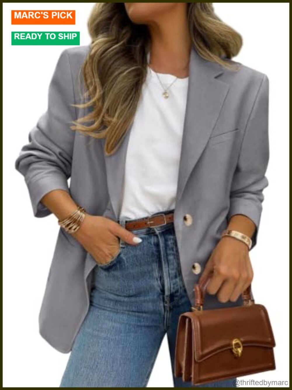 Women's Open Front Blazer Polyester Spandex Business Casual Suit Jacket